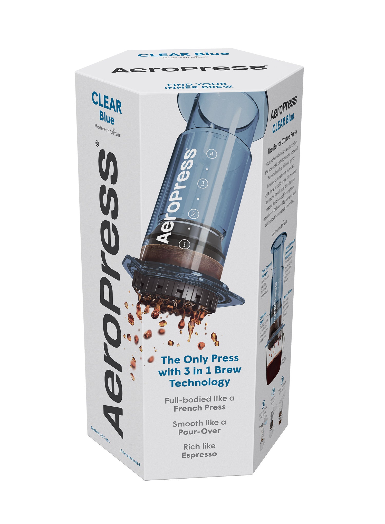 AeroPress Clear - Espresso Kaffeebereiter Set, farbig