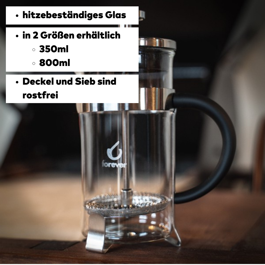 Forever French Press Kaffee-Filterkanne aus Edelstahl