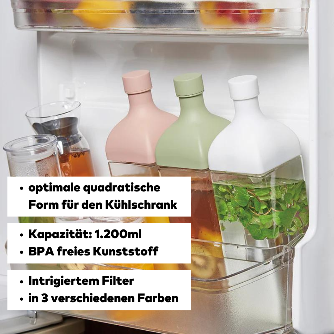 Hario Ka-Ku Cold Brew Trinkflasche mit Sieb aus Kunststoff, 1,2l