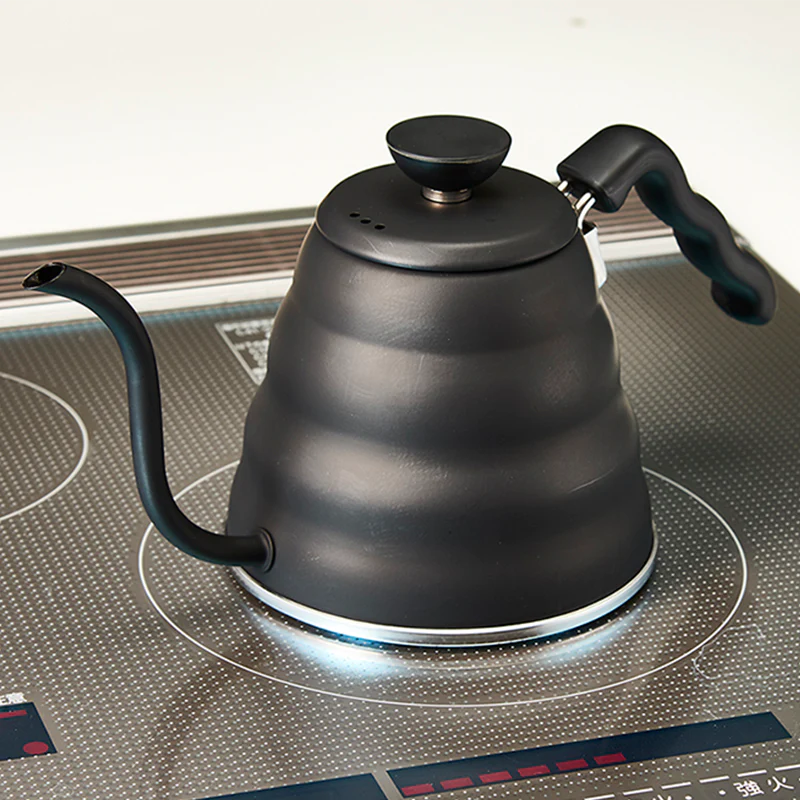 Hario V60 Pour Over Kaffee Wasserkessel aus Edelstahl für 1,2l, matt schwarz