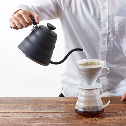 Hario V60 Pour Over Kaffee Wasserkessel aus Edelstahl für 1,2l, matt schwarz