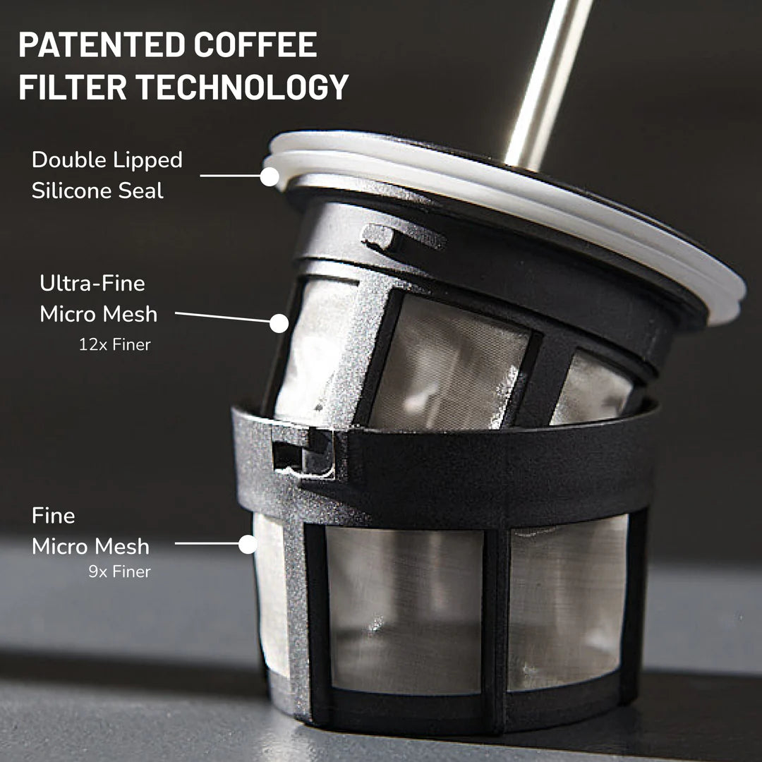 Espro P0 Ultralight Isolierter French Press Trinkbecher mit Dualfilter System, 470ml