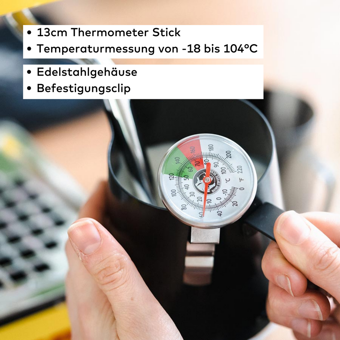 Rhino Professional Thermometerstick mit leicht ablesbarem Ziffernblatt