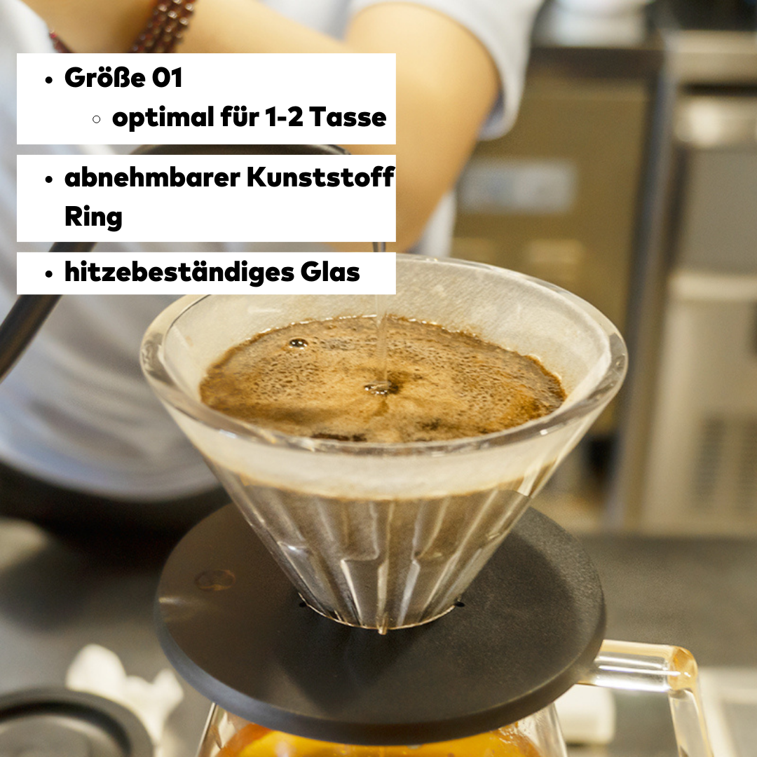 Timemore Dripper 01 Kaffee Filterkorb aus Glas für 1-2 Tassen