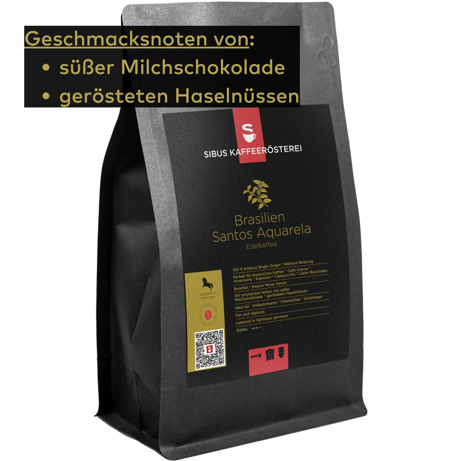 Brasilien Santos Aquarela Edelkaffee